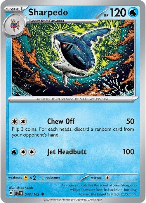 Sharpedo (043/162) [Scarlet & Violet: Temporal Forces] | Gear Gaming Bentonville