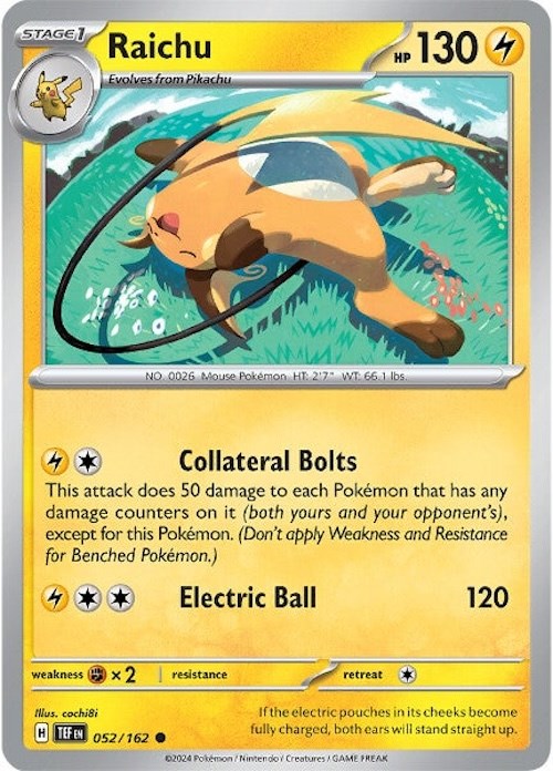 Raichu (052/162) [Scarlet & Violet: Temporal Forces] | Gear Gaming Bentonville