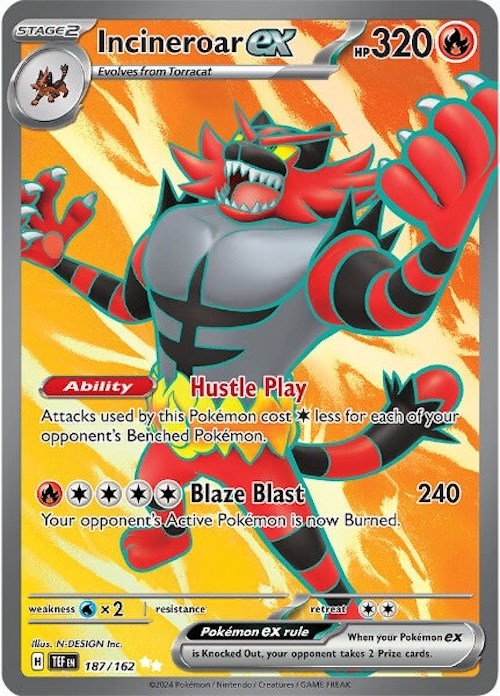 Incineroar ex (187/162) [Scarlet & Violet: Temporal Forces] | Gear Gaming Bentonville