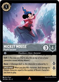 Mickey Mouse - Playful Sorcerer (187/204) [Ursula's Return] | Gear Gaming Bentonville