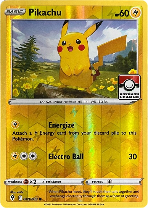 Pikachu (049/203) (2023 2024 League Promo) [League & Championship Cards] | Gear Gaming Bentonville