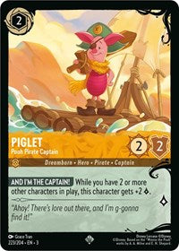 Piglet - Pooh Pirate Captain (223/204) [Illumineer's Quest: Deep Trouble] | Gear Gaming Bentonville