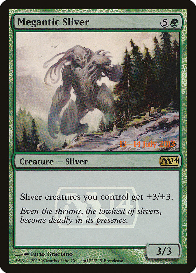 Megantic Sliver [Magic 2014 Prerelease Promos] | Gear Gaming Bentonville