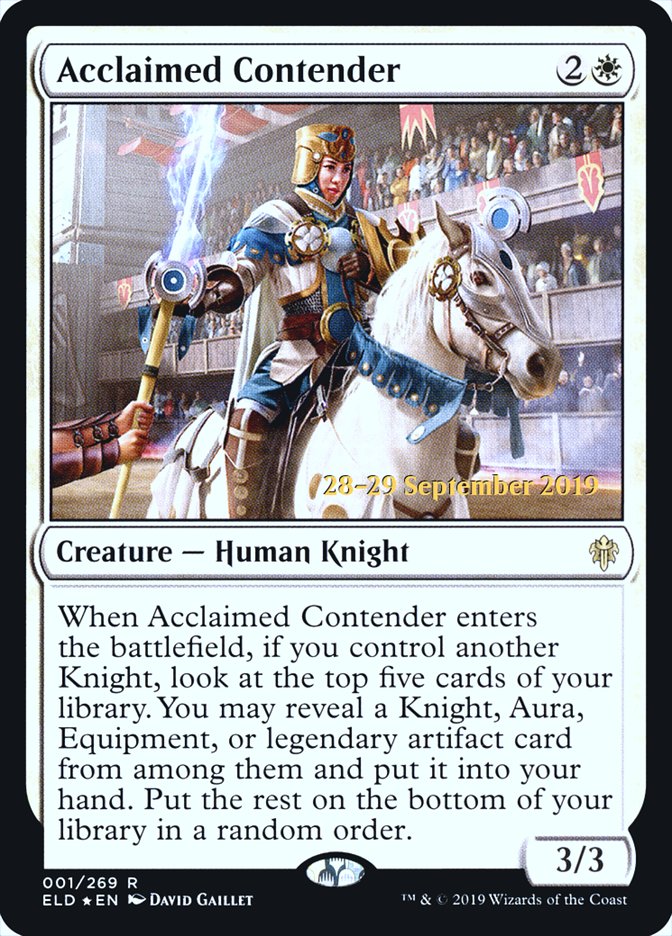 Acclaimed Contender [Throne of Eldraine Prerelease Promos] | Gear Gaming Bentonville