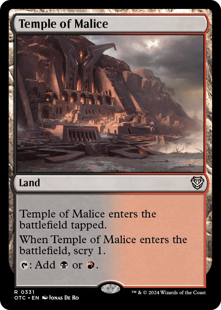 Temple of Malice [Outlaws of Thunder Junction Commander] | Gear Gaming Bentonville