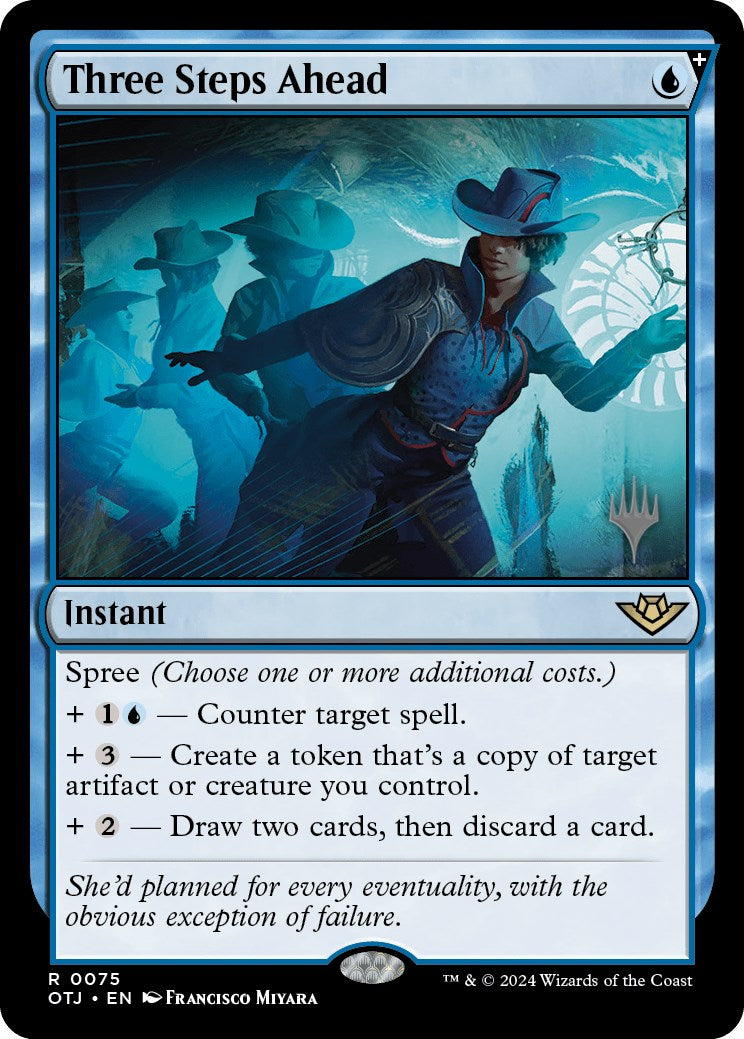 Three Steps Ahead (Promo Pack) [Outlaws of Thunder Junction Promos] | Gear Gaming Bentonville