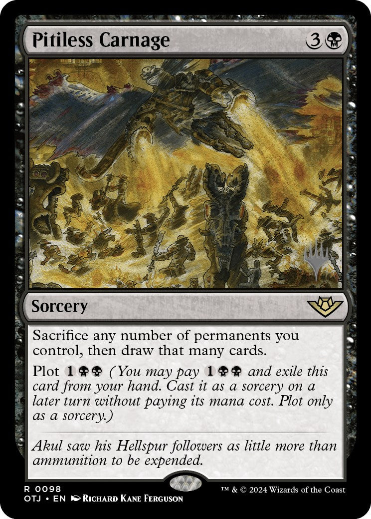 Pitiless Carnage (Promo Pack) [Outlaws of Thunder Junction Promos] | Gear Gaming Bentonville