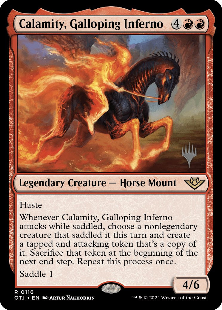 Calamity, Galloping Inferno (Promo Pack) [Outlaws of Thunder Junction Promos] | Gear Gaming Bentonville