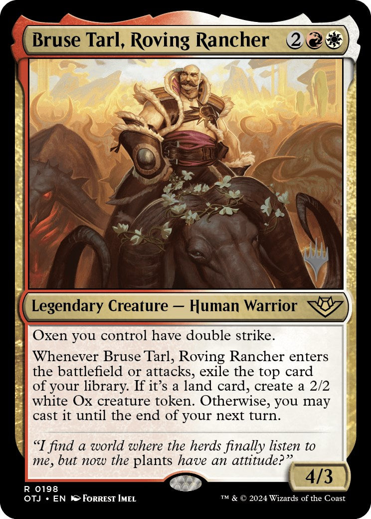 Bruse Tarl, Roving Rancher (Promo Pack) [Outlaws of Thunder Junction Promos] | Gear Gaming Bentonville