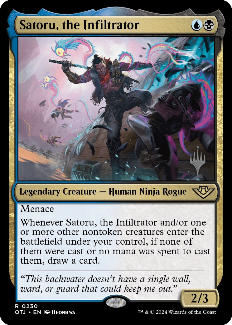 Satoru, the Infiltrator (Promo Pack) [Outlaws of Thunder Junction Promos] | Gear Gaming Bentonville