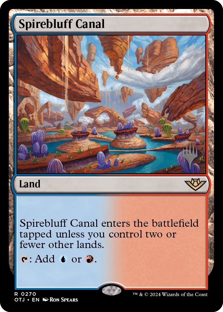 Spirebluff Canal (Promo Pack) [Outlaws of Thunder Junction Promos] | Gear Gaming Bentonville