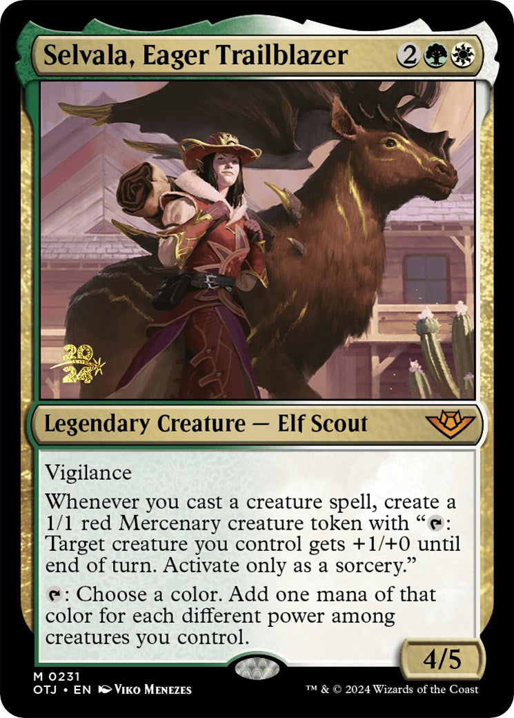 Selvala, Eager Trailblazer [Outlaws of Thunder Junction Prerelease Promos] | Gear Gaming Bentonville