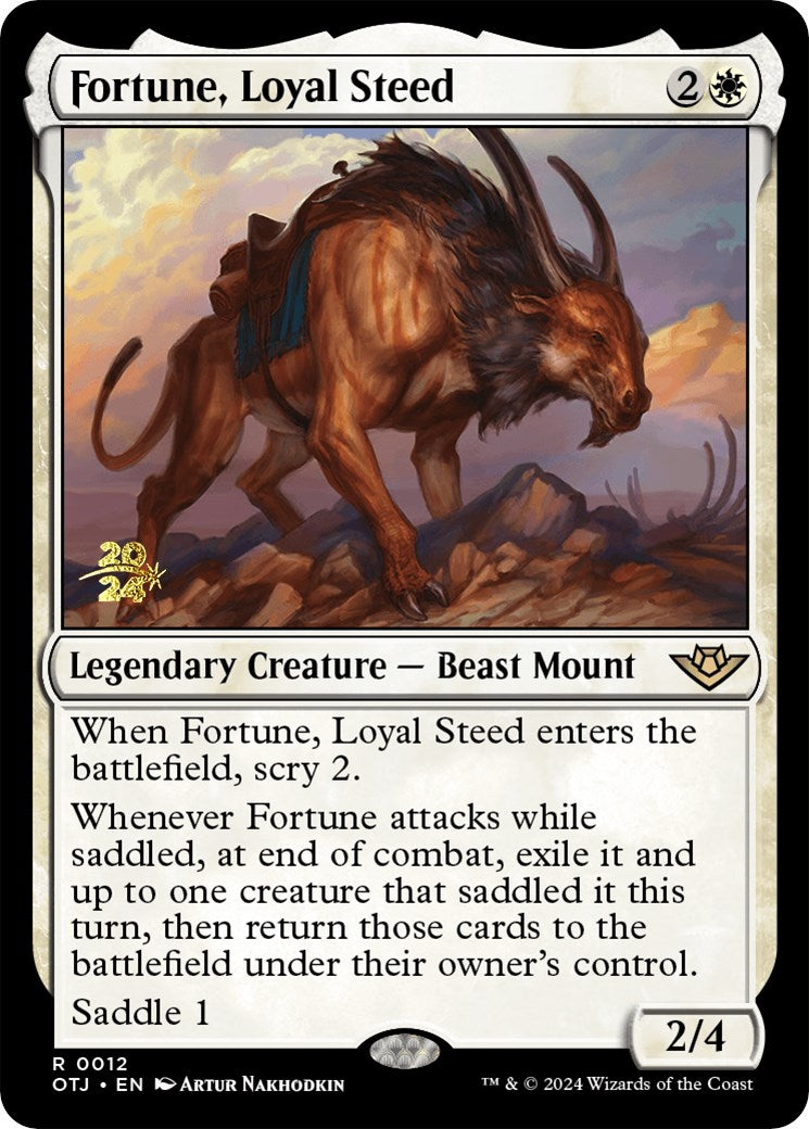 Fortune, Loyal Steed [Outlaws of Thunder Junction Prerelease Promos] | Gear Gaming Bentonville