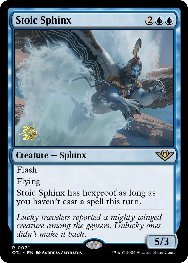 Stoic Sphinx [Outlaws of Thunder Junction Prerelease Promos] | Gear Gaming Bentonville