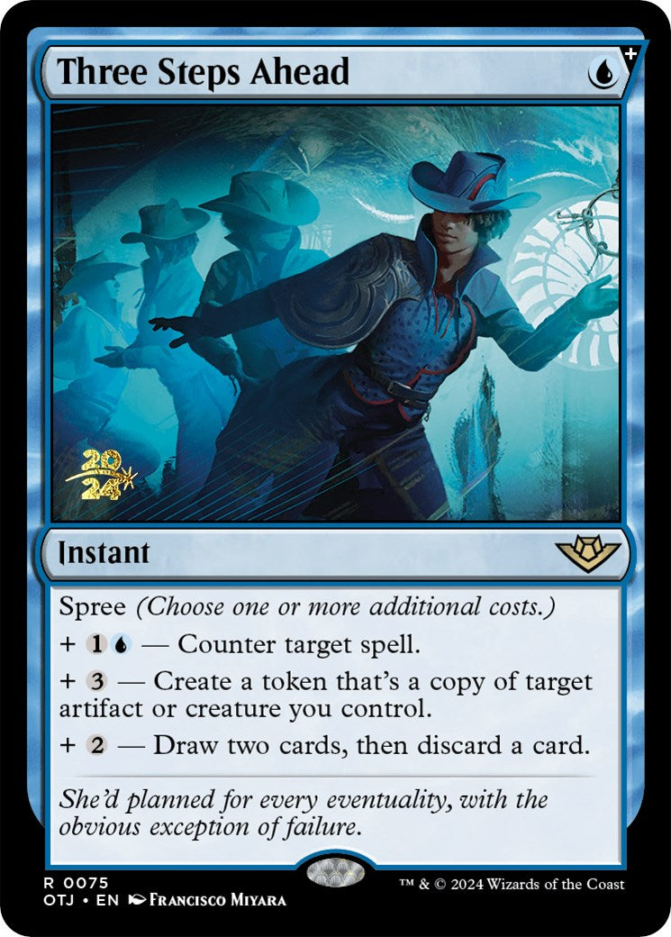 Three Steps Ahead [Outlaws of Thunder Junction Prerelease Promos] | Gear Gaming Bentonville