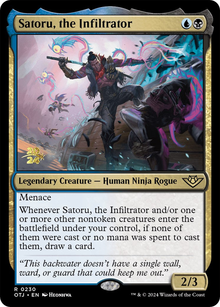 Satoru, the Infiltrator [Outlaws of Thunder Junction Prerelease Promos] | Gear Gaming Bentonville