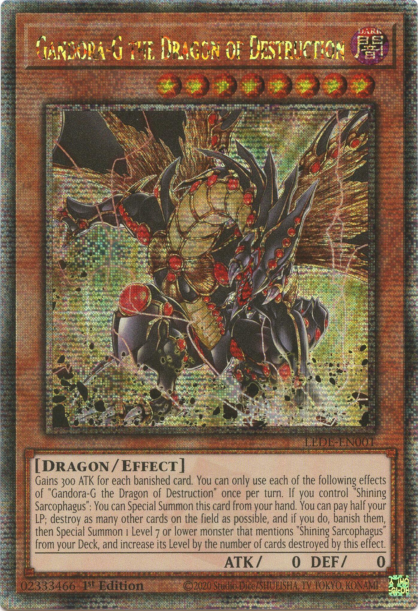 Gandora-G the Dragon of Destruction [LEDE-EN001] Quarter Century Secret Rare | Gear Gaming Bentonville