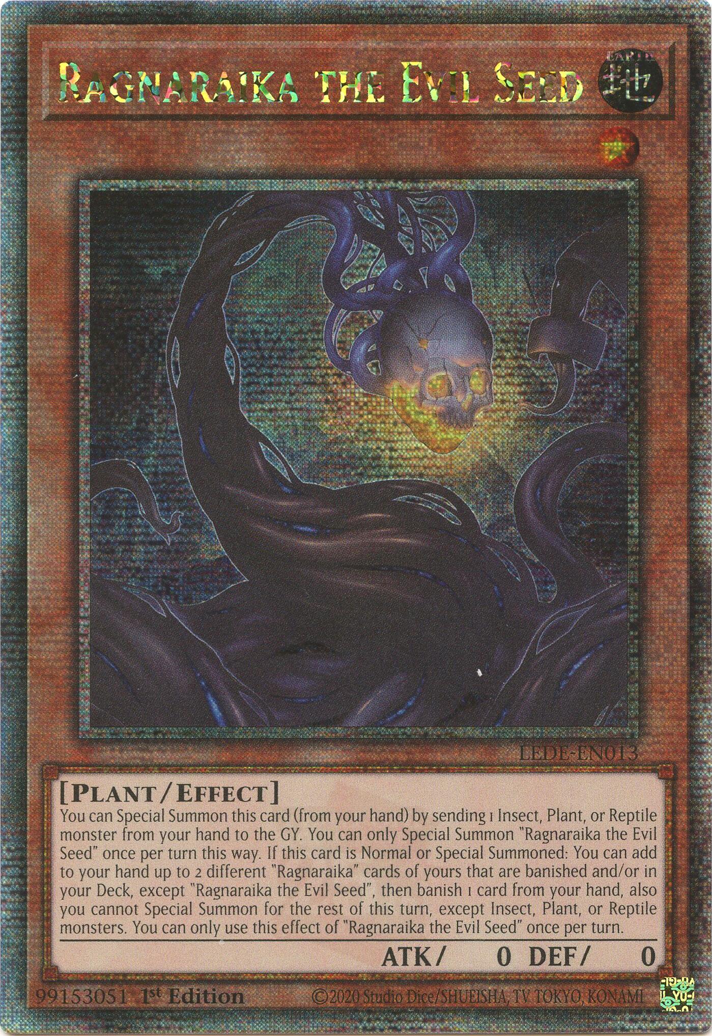 Ragnaraika the Evil Seed [LEDE-EN013] Quarter Century Secret Rare | Gear Gaming Bentonville