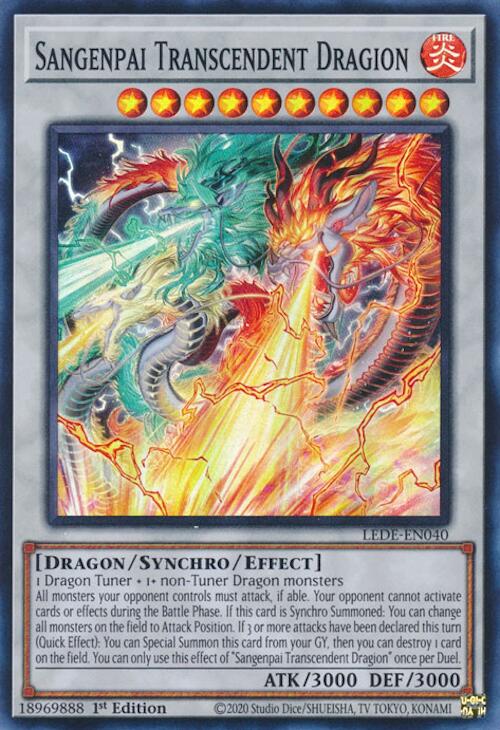 Sangenpai Transcendent Dragion [LEDE-EN040] Super Rare | Gear Gaming Bentonville
