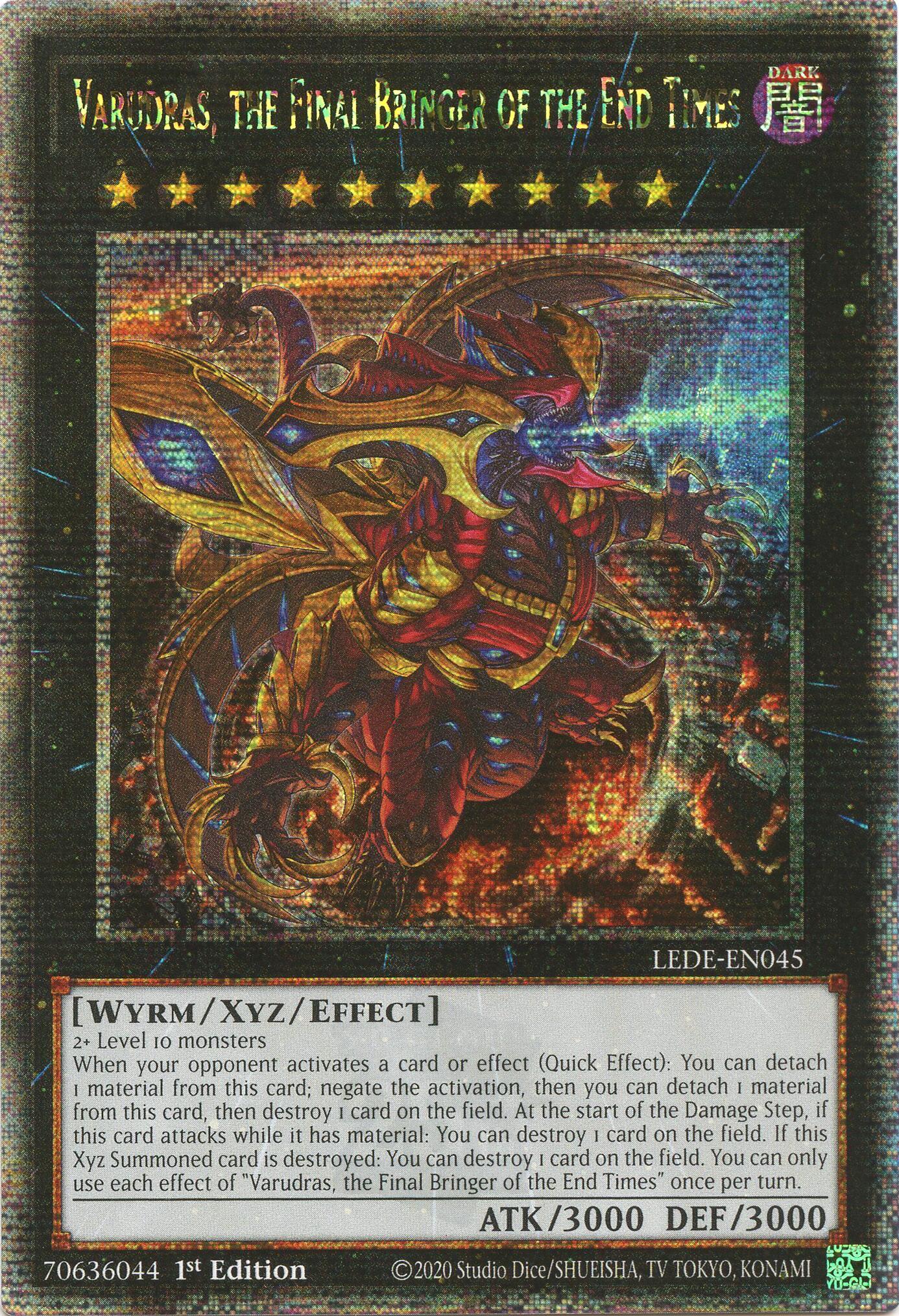 Varudras, the Final Bringer of the End Times (Quarter Century Secret Rare) [LEDE-EN045] Quarter Century Secret Rare | Gear Gaming Bentonville