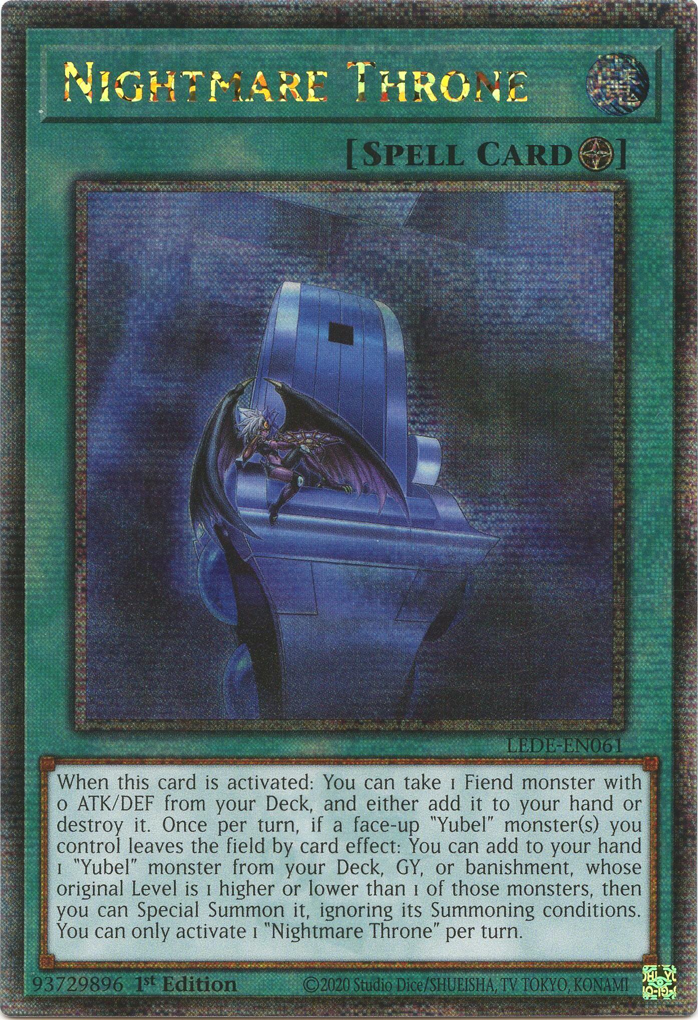 Nightmare Throne (Quarter Century Secret Rare) [LEDE-EN061] Quarter Century Secret Rare | Gear Gaming Bentonville