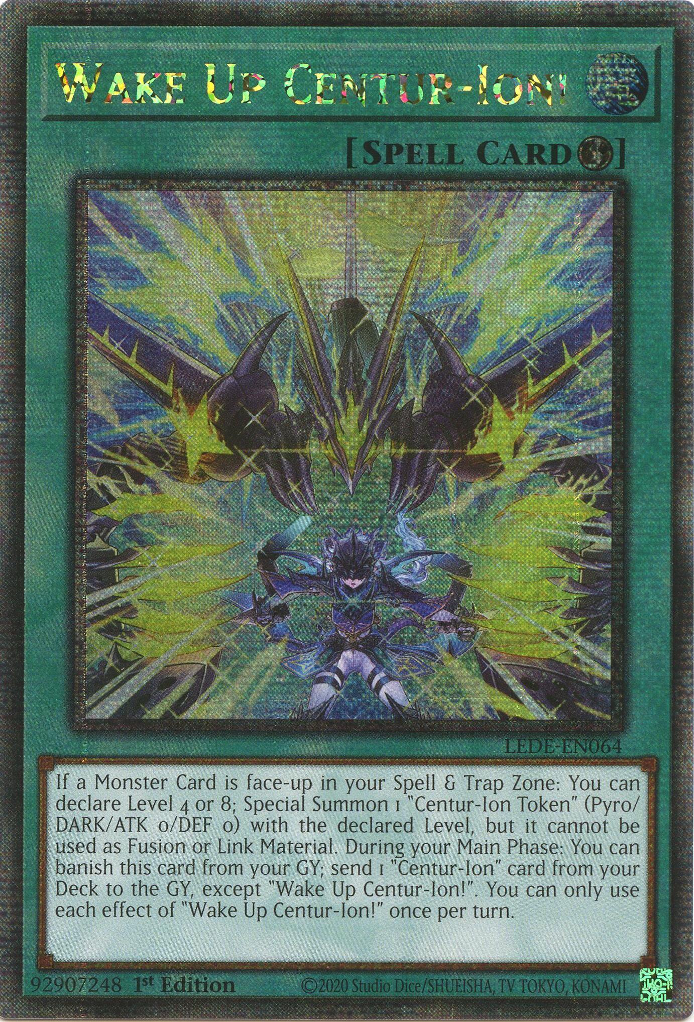 Wake Up Centur-Ion! (Quarter Century Secret Rare) [LEDE-EN064] Quarter Century Secret Rare | Gear Gaming Bentonville