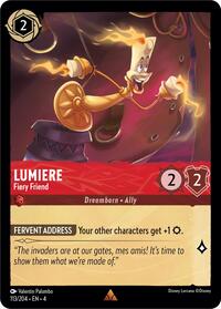 Lumiere - Fiery Friend (113/204) [Ursula's Return] | Gear Gaming Bentonville