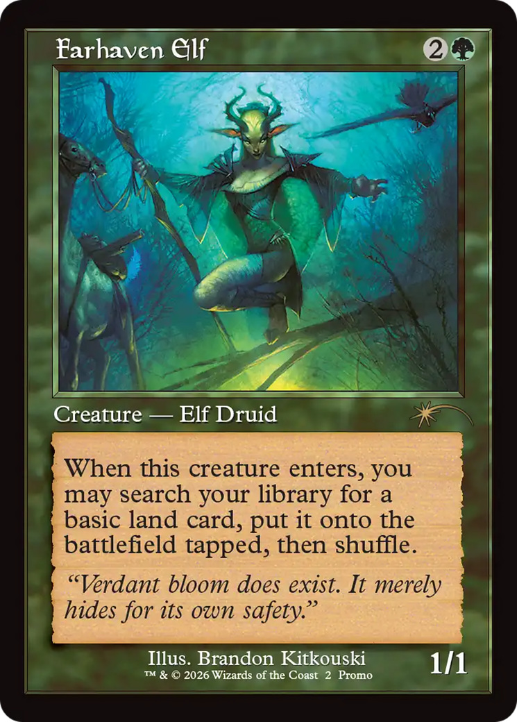 Farhaven Elf (Retro Frame) [Wizards Play Network 2026] | Gear Gaming Bentonville