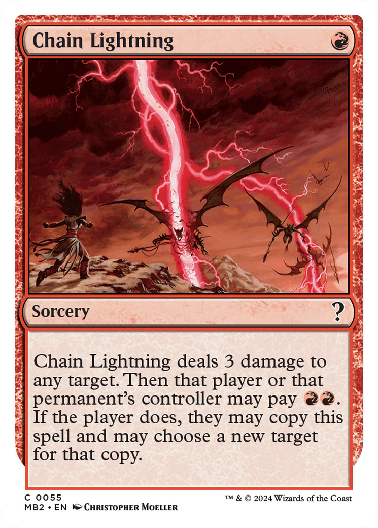 Chain Lightning (White Border) [Mystery Booster 2] | Gear Gaming Bentonville