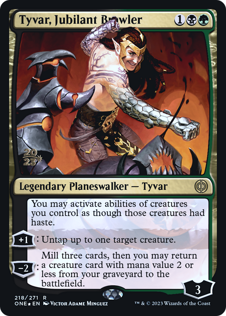 Tyvar, Jubilant Brawler [Phyrexia: All Will Be One Prerelease Promos] | Gear Gaming Bentonville
