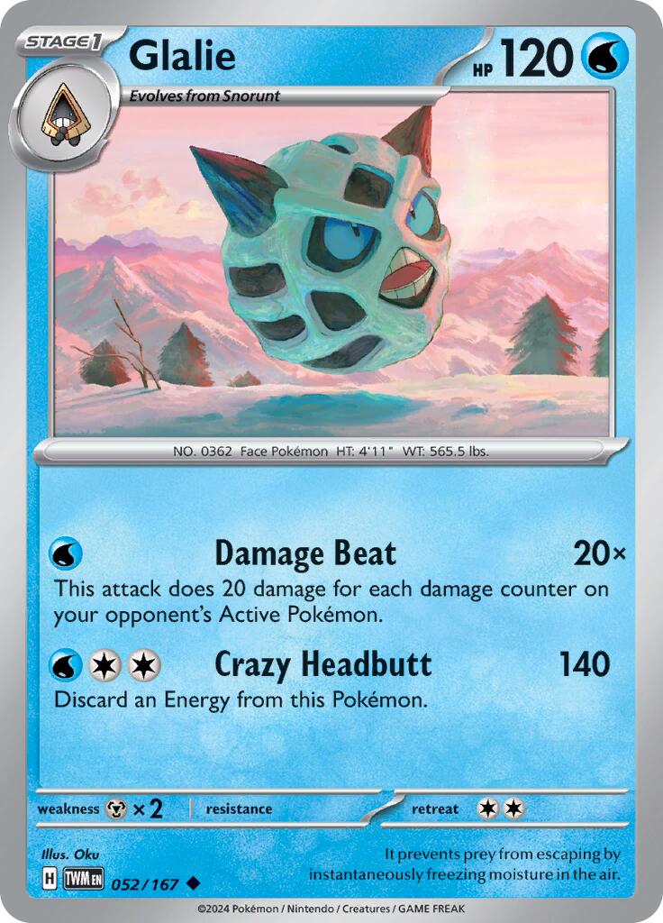 Glalie (052/167) [Scarlet & Violet: Twilight Masquerade] | Gear Gaming Bentonville