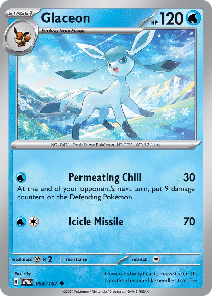 Glaceon (054/167) [Scarlet & Violet: Twilight Masquerade] | Gear Gaming Bentonville