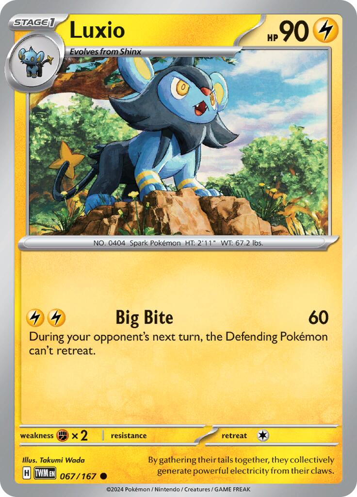 Luxio (067/167) [Scarlet & Violet: Twilight Masquerade] | Gear Gaming Bentonville