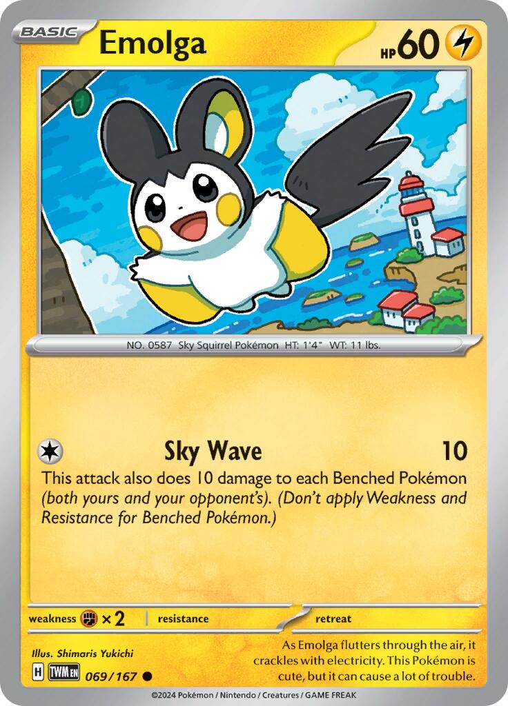 Emolga (069/167) [Scarlet & Violet: Twilight Masquerade] | Gear Gaming Bentonville