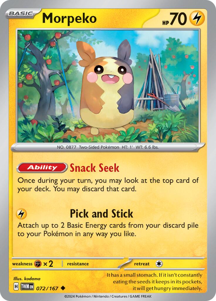 Morpeko (072/167) [Scarlet & Violet: Twilight Masquerade] | Gear Gaming Bentonville