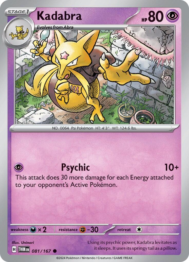 Kadabra (081/167) [Scarlet & Violet: Twilight Masquerade] | Gear Gaming Bentonville