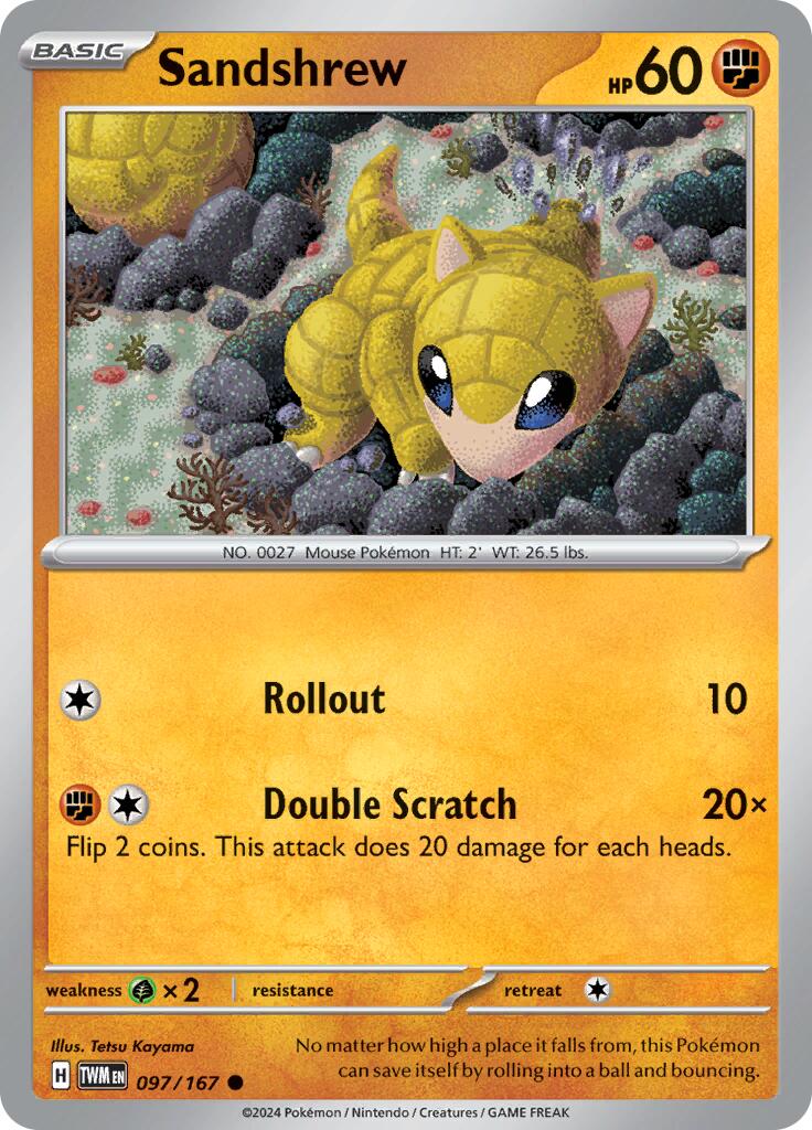 Sandshrew (097/167) [Scarlet & Violet: Twilight Masquerade] | Gear Gaming Bentonville