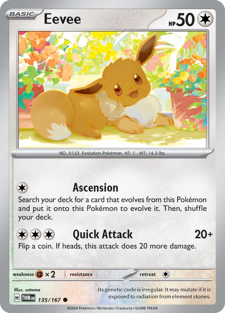 Eevee (135/167) [Scarlet & Violet: Twilight Masquerade] | Gear Gaming Bentonville