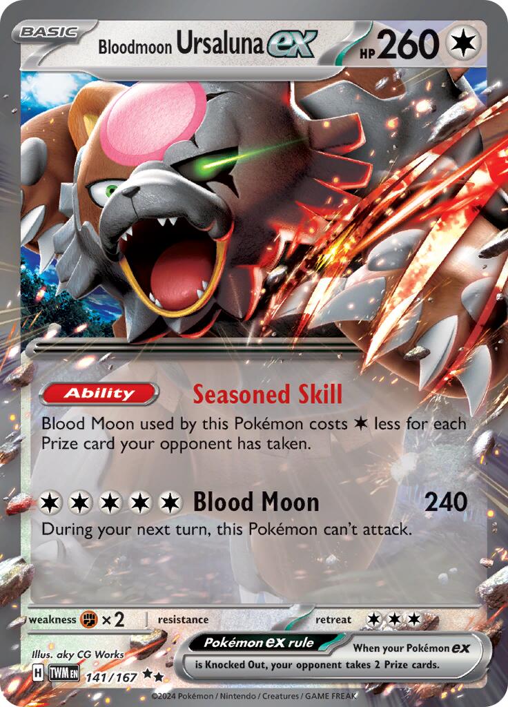 Bloodmoon Ursaluna ex (141/167) [Scarlet & Violet: Twilight Masquerade] | Gear Gaming Bentonville