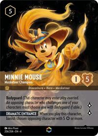 Minnie Mouse - Musketeer Champion (Enchanted) (206/204) [Ursula's Return] | Gear Gaming Bentonville