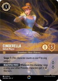 Cinderella - Melody Weaver (Enchanted) (205/204) [Ursula's Return] | Gear Gaming Bentonville
