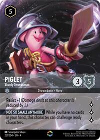 Piglet - Sturdy Swordsman (Enchanted) (221/204) [Ursula's Return] | Gear Gaming Bentonville