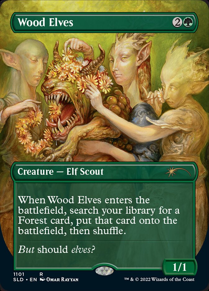 Wood Elves (Borderless) [Secret Lair Drop Series] | Gear Gaming Bentonville