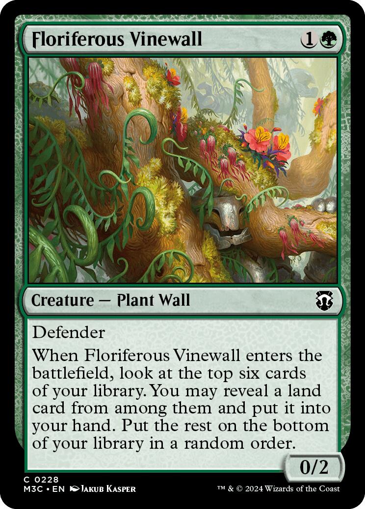 Floriferous Vinewall [Modern Horizons 3 Commander] | Gear Gaming Bentonville