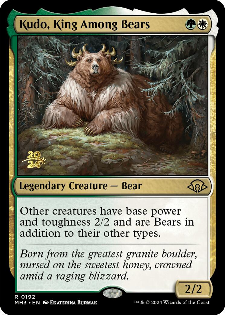 Kudo, King Among Bears [Modern Horizons 3 Prerelease Promos] | Gear Gaming Bentonville