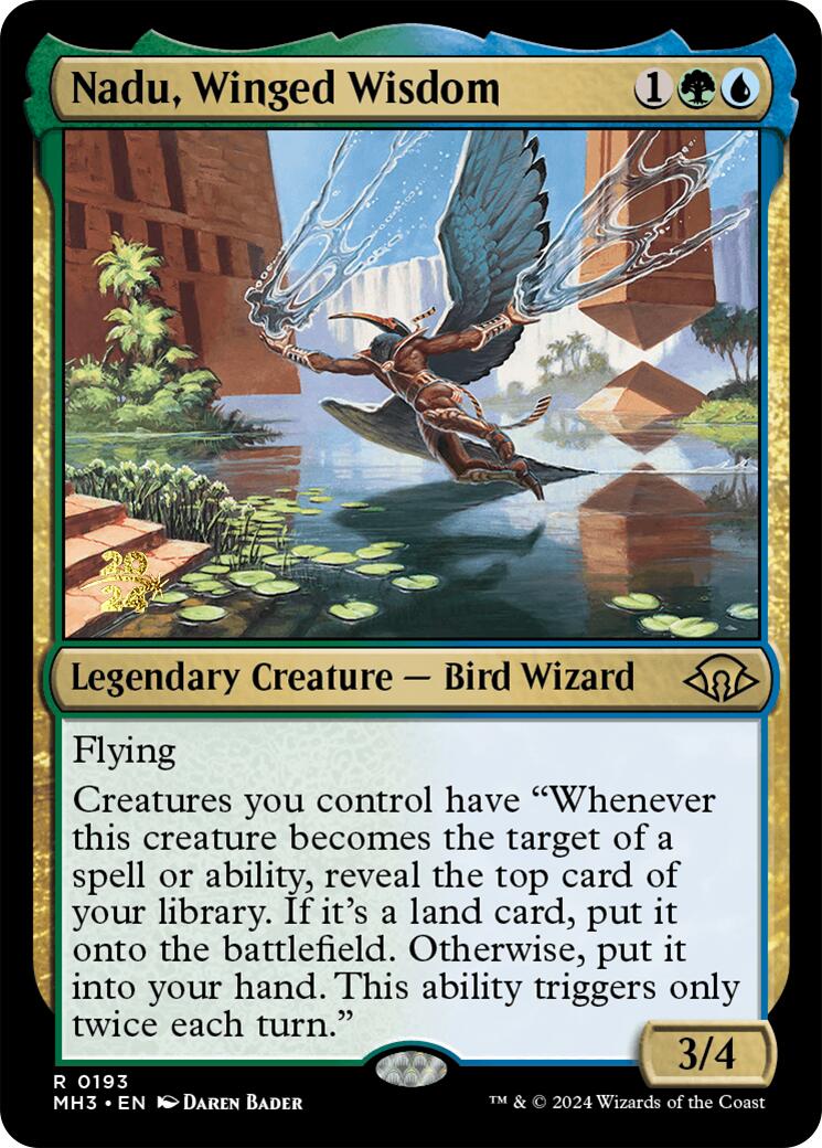 Nadu, Winged Wisdom [Modern Horizons 3 Prerelease Promos] | Gear Gaming Bentonville