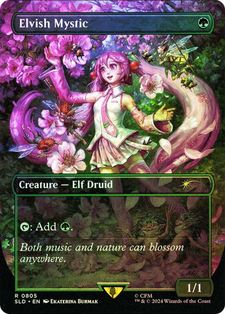 Elvish Mystic (0805 - Japanese Rainbow Foil) [Secret Lair Drop Series] | Gear Gaming Bentonville