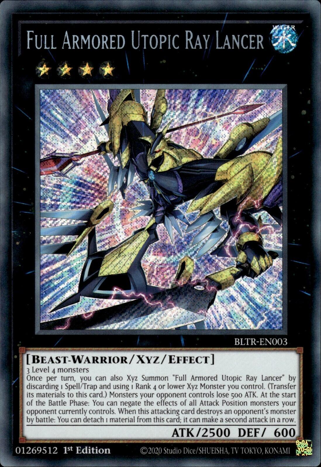 Full Armored Utopic Ray Lancer [BLTR-EN003] Secret Rare | Gear Gaming Bentonville