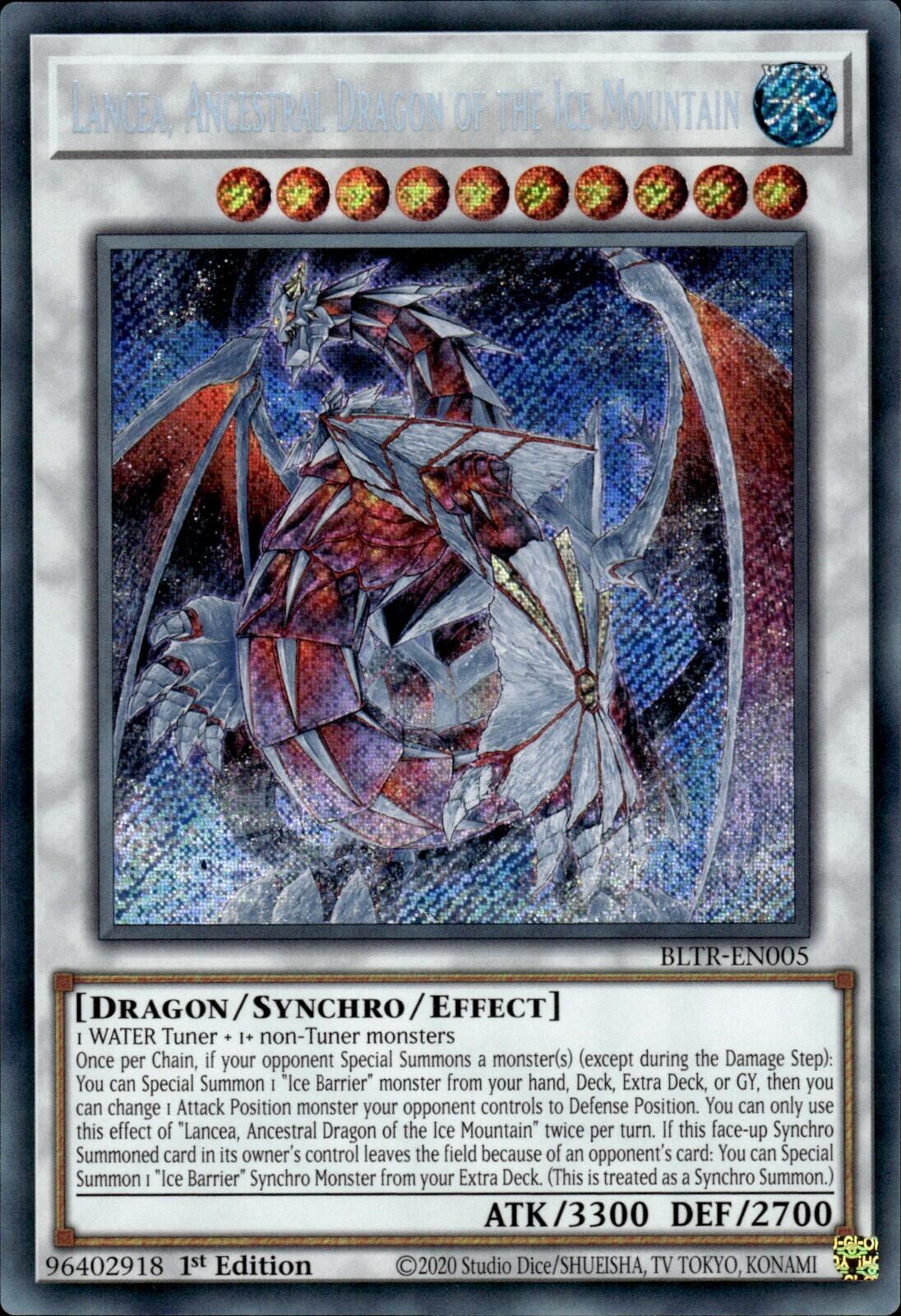 Lancea, Ancestral Dragon of the Ice Mountain [BLTR-EN005] Secret Rare | Gear Gaming Bentonville