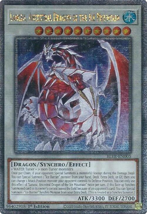 Lancea, Ancestral Dragon of the Ice Mountain (Quarter Century Secret Rare) [BLTR-EN005] Quarter Century Secret Rare | Gear Gaming Bentonville